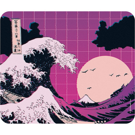 Alfombrilla Gran ola Hokusai vaporwave