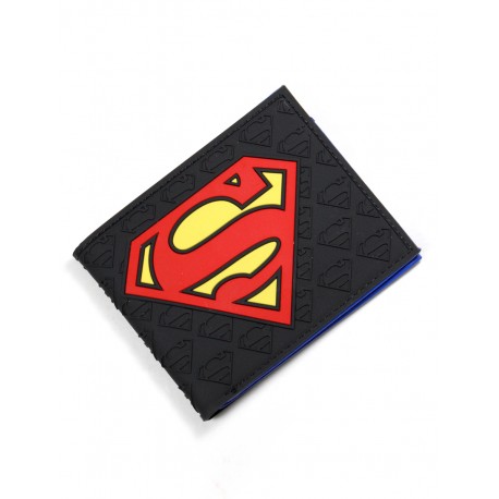 Portefeuille en caoutchouc Superman noir