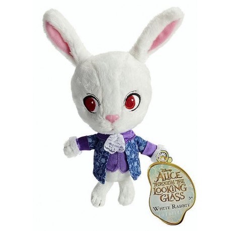 Jouet en peluche de 25 cm Lapin Blanc d'Alice