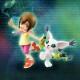 Digimon, figures of Hikari Yagami and Tailmon