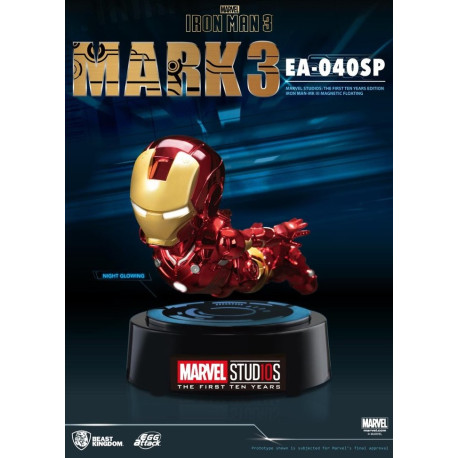 FIGURA MARVEL STUDIOS TEN YEARS EDITION IRON MAN MARK 3 MAGNETIC FLOATING