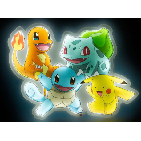 PIKACHU AND POKEMON STARTERS LIGHT-UP NEON STYLE LAMP 54 CM POKEMON