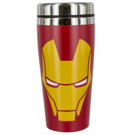 Glass Thermos Iron Man Face