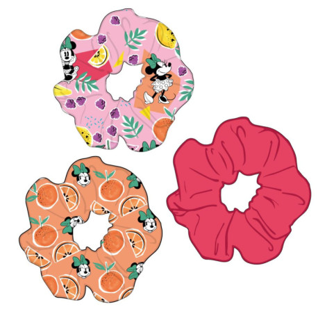 ACCESORIOS PELO COLETERO DE TELA 3 PIEZAS MINNIE