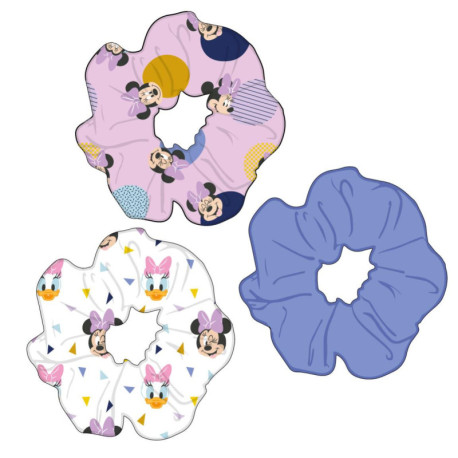 ACCESORIOS PELO COLETERO DE TELA 3 PIEZAS MINNIE
