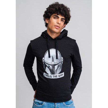 Sudadera negra casco The Mandalorian