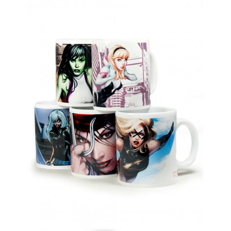 Set Di 5 Tazze Marvel Donne