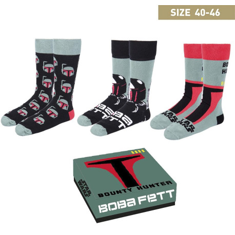 PACK CALCETINES 3 PIEZAS BOBA FETT