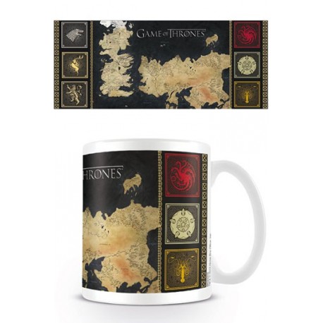 Caneca com mapa de Game of Thrones