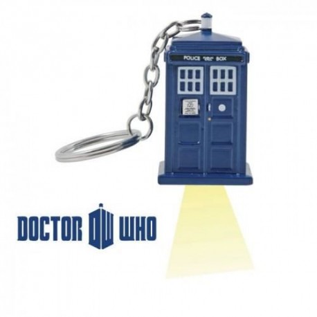 Keychain avec la lumière Tardis de Doctor Who