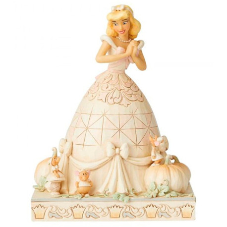 Figura decorativa Cenicienta soñadora en blanco