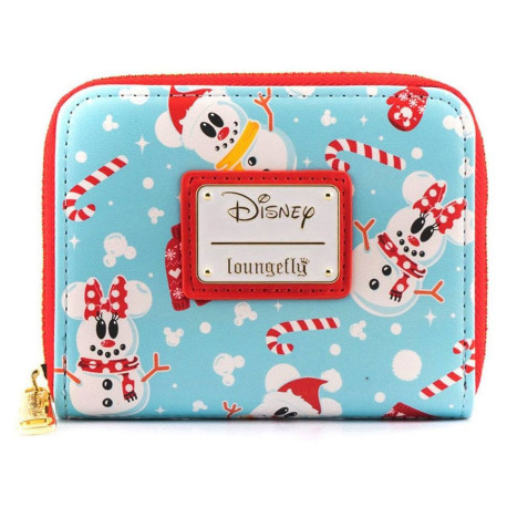 Cartera Loungefly de Mickey y Minnie muñecos de nieve