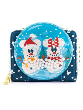 Disney by Loungefly Monedero Snowman Minnie & Mickey Snow Globe