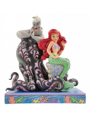 Figura Disney Enesco de Ariel e Úrsula Pequena Sereia
