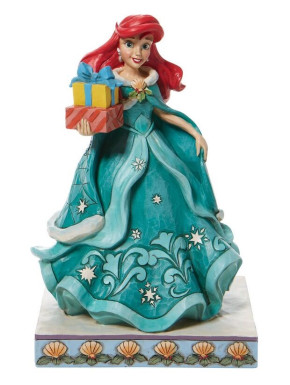 Figura Enesco Pequena Sereia com presentes Disney