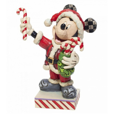Figura decorativa Mickey con bastones de caramelo