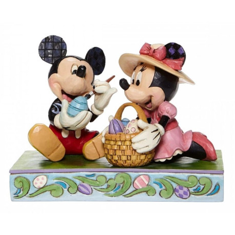 Figura Enesco Mickey y Minnie Huevos de Pascua