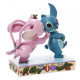 Figura decorativa Stitch y Angel con muérdago
