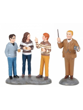 Figura decorativa Profesor Slughorn y estudiantes
