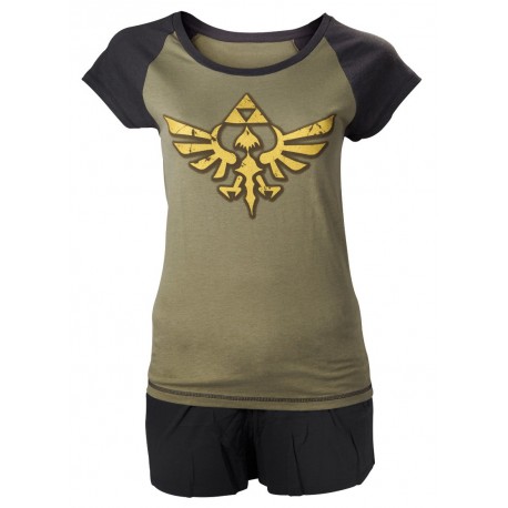 Zelda pyjama court fille Trifuerza