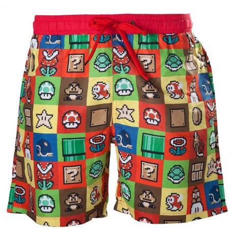Bañador adulto iconos Super Mario
