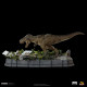 Parque Jurásico Estatua 1/20 Demi Art Scale T-Rex attacks Donald Gennaro 30 cm