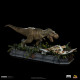 Parque Jurásico Estatua 1/20 Demi Art Scale T-Rex attacks Donald Gennaro 30 cm