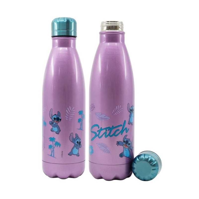 Botella de agua de Stitch de Anime de Disney para niños, vaso de