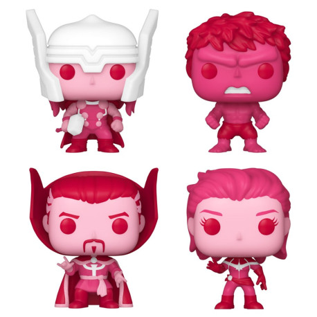 Marvel Valentines Pack de 4 Figuras Pocket POP! Vinyl 4 cm
