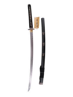 Katana avec lame Fourreau noir avec gravure 102 cm