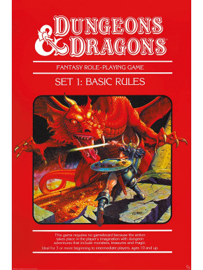 Póster Dragones y Mazmorras Basic Rules