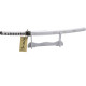 Katana Wakisashi Vaina Blanca con Grabado \"Corage, Deber y Lealtad\"