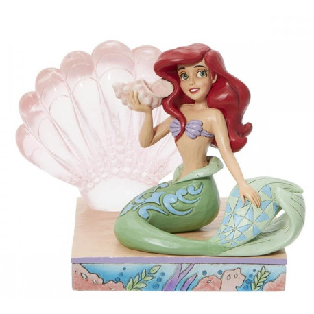 Figura decorativa La Sirenita Ariel con Concha