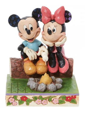 Figura decorativa Mickey & Minnie Frente a la Hogera