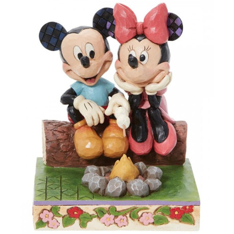 Figura decorativa Mickey & Minnie Frente a la Hogera