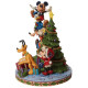 Figura Enesco Mickey y amigos adornando el árbol