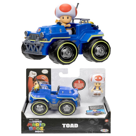 FIGURA SHERWOOD SUPER MARIO MOVIE TOAD WITH KART