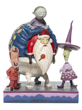 Figura Lock, Shock y Barrel con Santa Pesadilla antes de Navidad