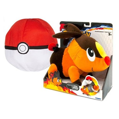 Peluche Pokemon Tepig et Pokeball