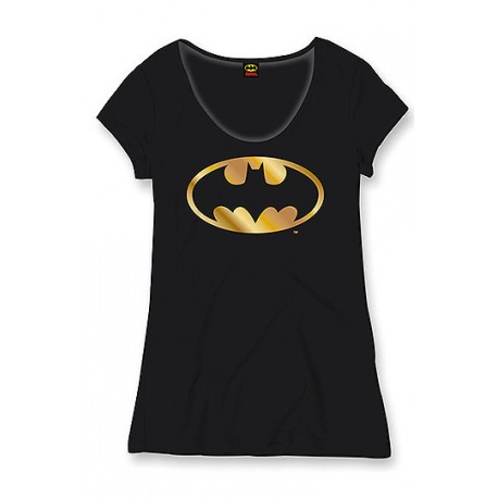 Camiseta chica Batman Logo Gold