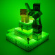 Lampe diorama Steve Minecraft