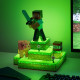 Lampe diorama Steve Minecraft