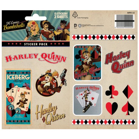 Set autocollants en Vinyle, Harley Quinn