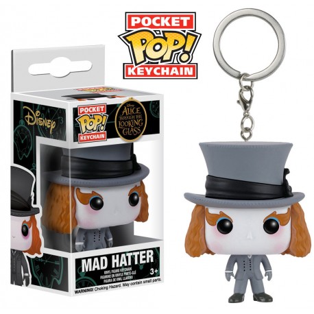 Sleutelhanger Mini Funko Pop mad Hatter kostuum grijs