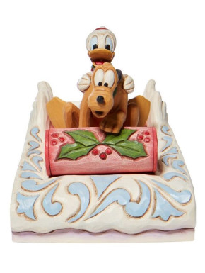 Figura Donald y Pluto en trineo Disney Enesco
