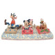 Figura decorativa Donald & Pluto en trineo