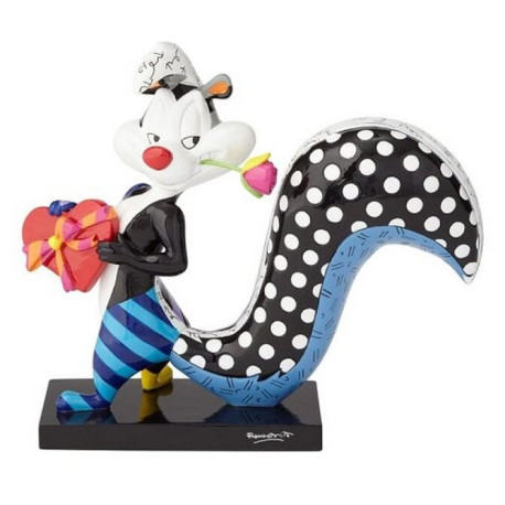 Figura decorativa Looney Tunes Pepe Le prew con Flores