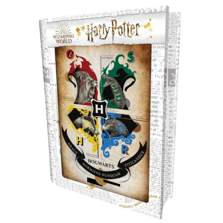 Puzzle con lata lenticular Harry Potter 4 Casas