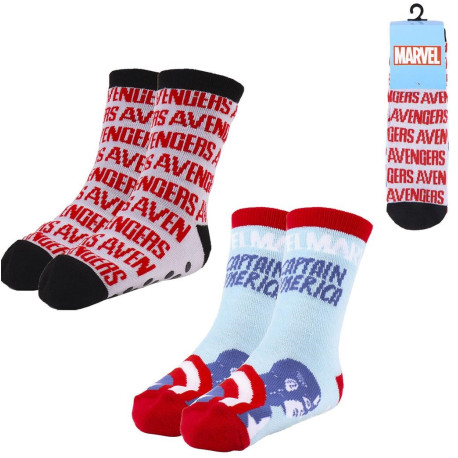 CALCETIN ANTIDESLIZANTE 2 PIEZAS AVENGERS