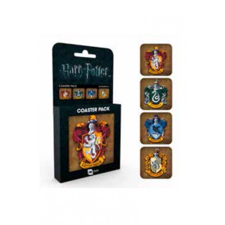 Set 4 posavasos Hogwarts Crests